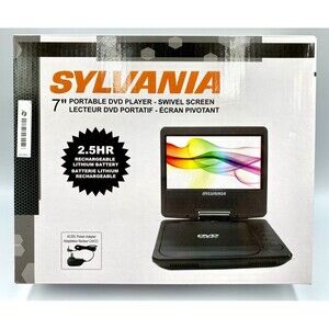 Sylvania 7" SDVD7009 Portable DVD Player w/AC Adapter Swivel Monitor Open Box
